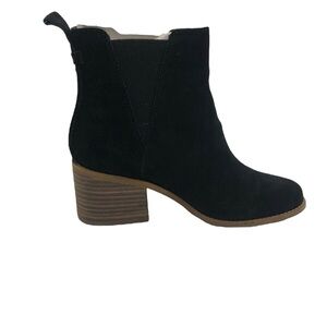 Toms Women’s Black Suede Esme Booties Size 9